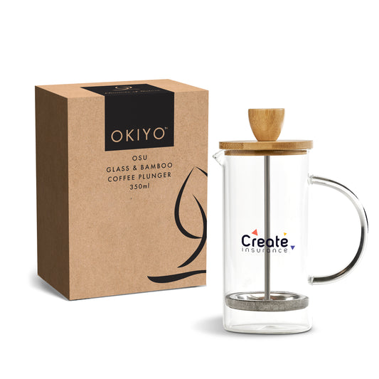 Okiyo Osu Glass & Bamboo Coffee Plunger