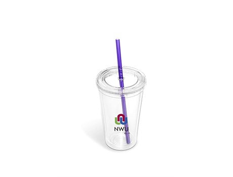 Malibu Double-Wall Frosted Straw Tumbler