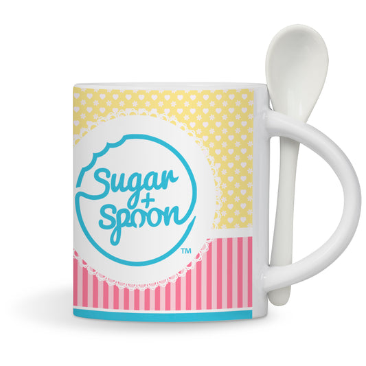 Eden Sublimation Ceramic Mug & Spoon Set