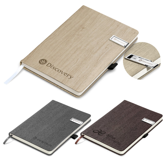 Oakridge USB A5 Hard Cover Notebook
